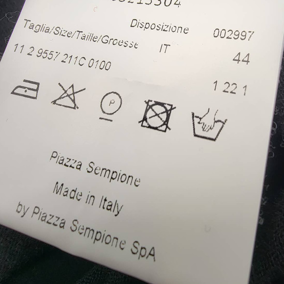 PIAZZA SEMPIONE Black Bateau Neckline Wool Silk Mini Dress - Size M - Picture 9 of 9